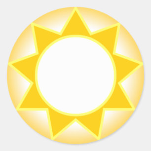 Sun Runder Aufkleber