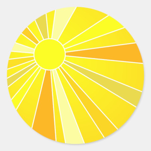 Sun Runder Aufkleber (Vorderseite)