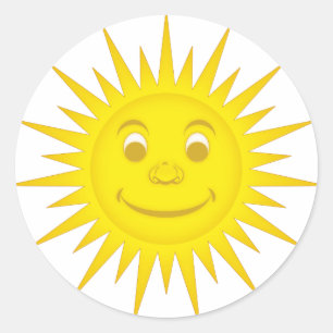Sun Runder Aufkleber