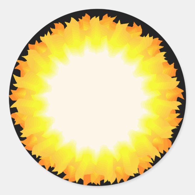 Sun Runder Aufkleber (Vorderseite)