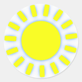 Sun Runder Aufkleber