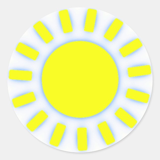 Sun Runder Aufkleber (Vorderseite)