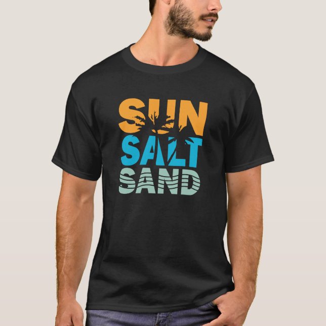 Sun Salt Sand Beach Shirt - Retro Sommerurlaub (Vorderseite)