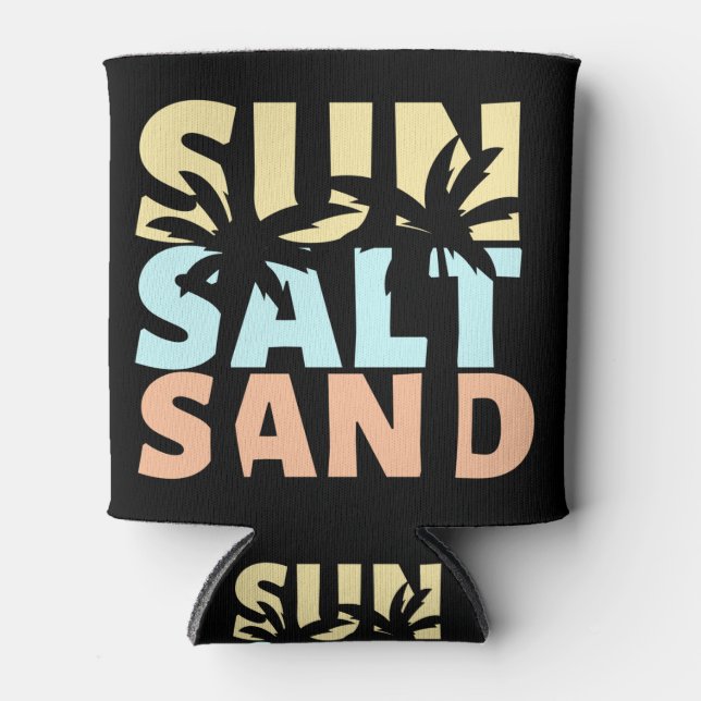 Sun Salt Sand Beach Sommer Dosenkühler (Vorderseite)