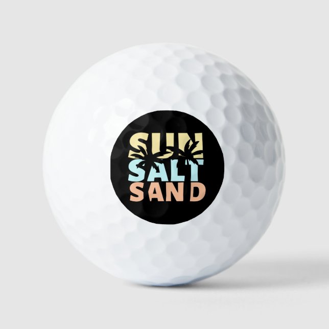 Sun Salt Sand Beach Sommer Golfball (Vorderseite)
