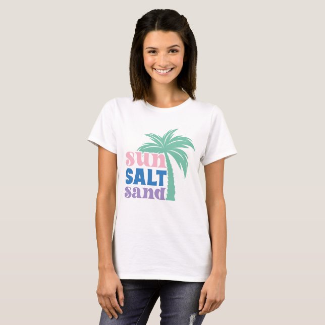 Sun Salt Sand Boho Retro Summer T-Shirt (Vorne ganz)