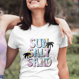 Sun Salt Sand Summer Gefärbte Krawatte Beach T-Shirt