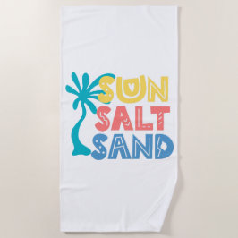 Sun Salt Sand Summer Vibes Strandtuch