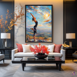 Sun Salutation - Innenausgleich in expressivem Poster