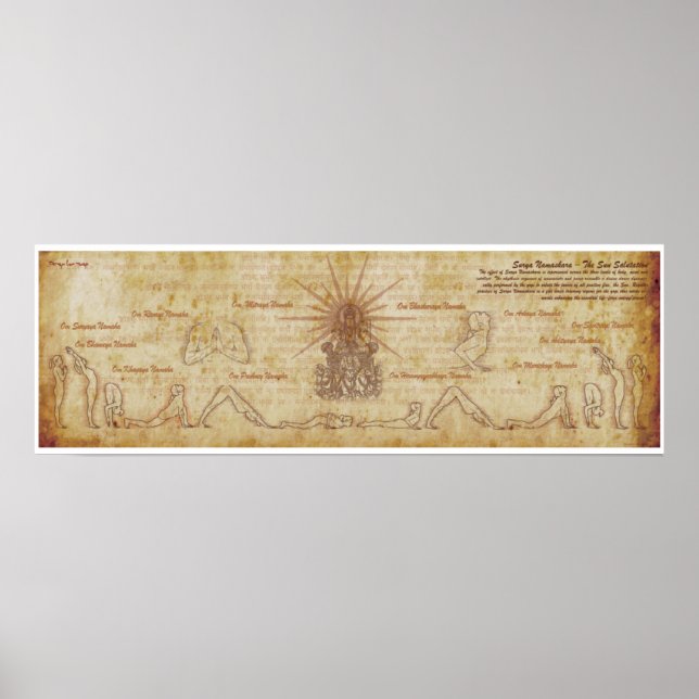 Sun Salutation Yoga-Plakatdruck Poster (Vorne)