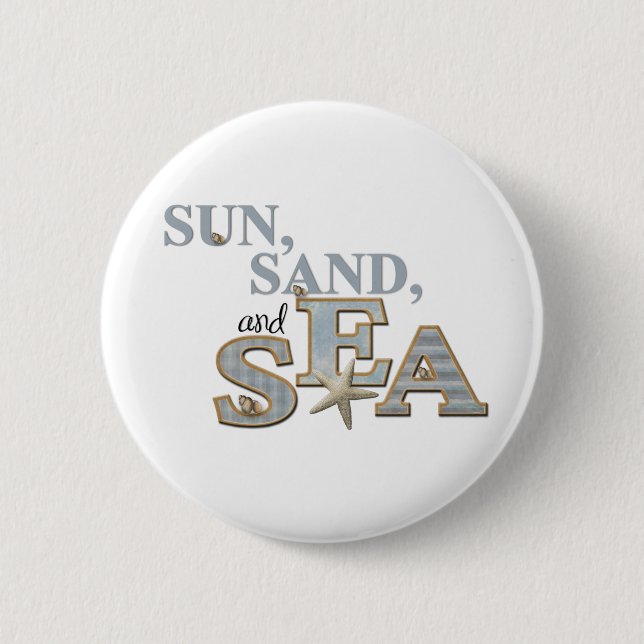 Sun-Sand-Meer Button (Vorderseite)