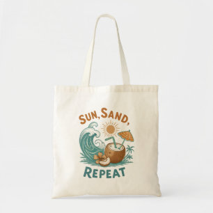 "Sun, Sand, Repeat" Tote Bag Tragetasche