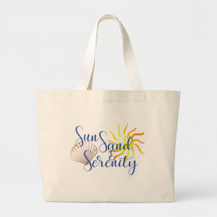 Sun-Sand-Ruhe-große Strand-Tasche Jumbo Stoffbeutel