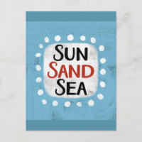 Sun Sand Sea Postkarte