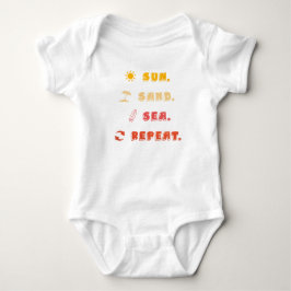 Sun Sand Sea Repeat – Beach Vibes Toddler Bodysuit Baby Strampler