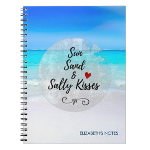 Sun Sand und Salty Kisses Tropical Beach Notizblock