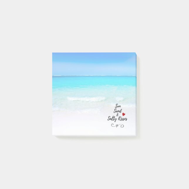 Sun Sand und Salty Kisses Tropical Beach Post-it Klebezettel (Vorderseite)