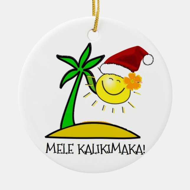 Sun Sankt - Mele Kalikimaka Keramikornament (Vorne)