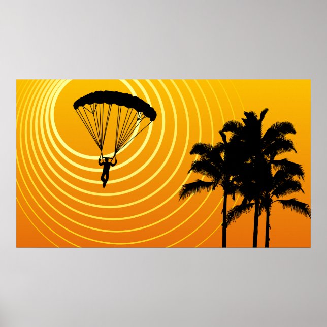 sun scene skydiving poster (Vorne)
