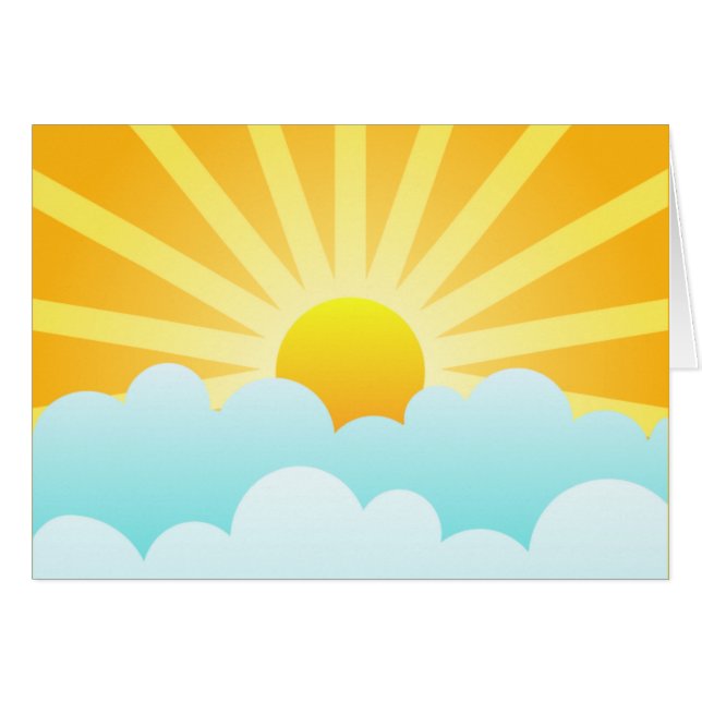 Sun se levant au-dessus des nuages (Devant horizontal)