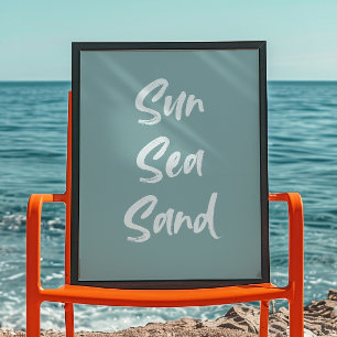 Sun Sea Sand Trendy Wall Art Minimalistisches Poster