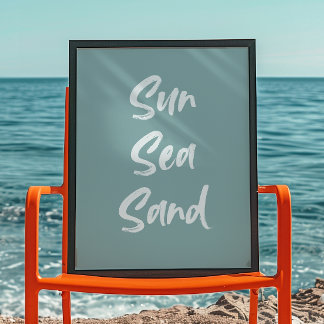 Sun Sea Sand | Trendy Wall Art | Minimalistisches Poster