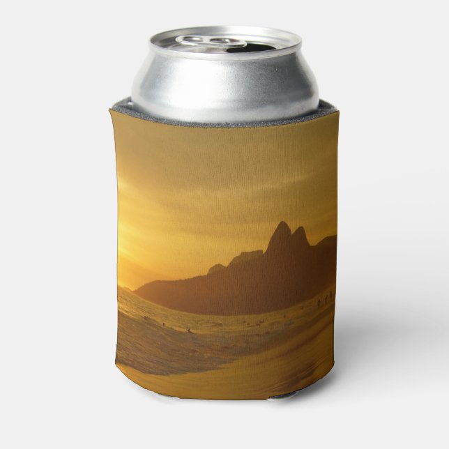 Sun Set am Strand von Ipanema Brasilien Dosenkühler (Kanne Rückseite)