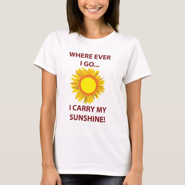 Sun Sonnenblume Sonnenschein T-Shirt (Vorderseite)