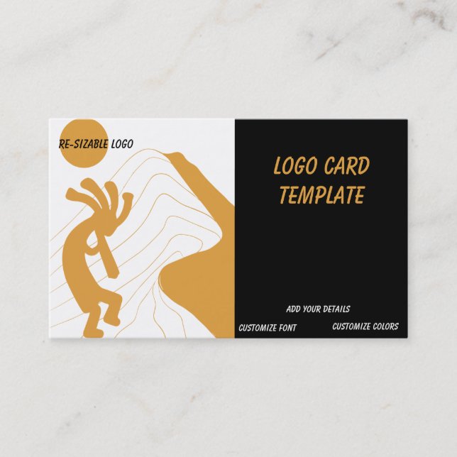 Sun Southwestern Logo Kokopelli Business Card Visitenkarte (Vorderseite)