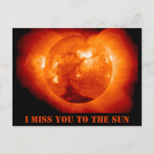 Sun Space skies denken über Sie nach Postkarte