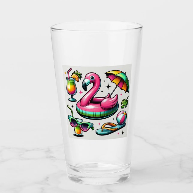 Sun Splash Summer Pool Party Glas (Vorderseite)