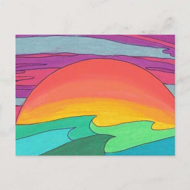 Sun Streaked Sky Postkarte (Vorderseite)
