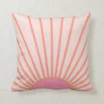 Sun Sunrise Pink Abstrakt Retro Sunshine Kissen<br><div class="desc">Pink Sun Print - Sunshine,  Moderner Abstrakter geometrischer Sonnenaufgang.</div>