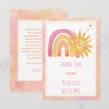Sun | Sunshine and Rainbow Baby Dusche Vielen Dank