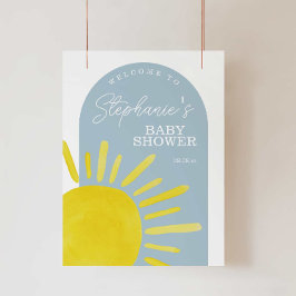 Sun Sunshine Boy Baby Dusche Begrüßungszeichen Poster