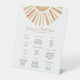 Sun Sunshine First Birthday Milestone Poster Sockelschild