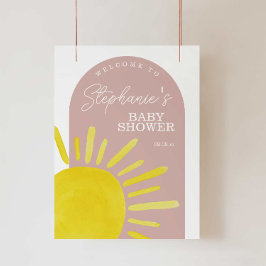 Sun Sunshine Girl Baby Dusche Begrüßungszeichen Poster