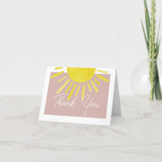 Sun Sunshine Girl Baby Dusche Danke Karte