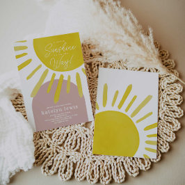 Sun Sunshine Girl Baby Dusche Einladung