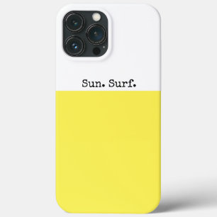 SUN SURF Bright Lemon Yellow White Color Block Case-Mate iPhone Hülle