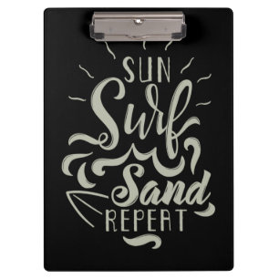 Sun Surf Sand wiederholen Klemmbrett