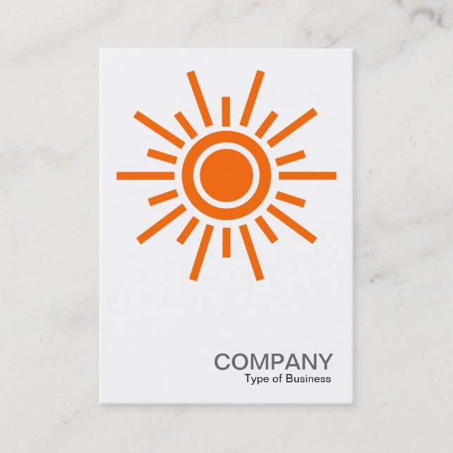 Sun Symbol 02 - Orange Visitenkarte (Vorderseite)