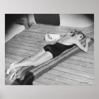Sun Tanning Woman