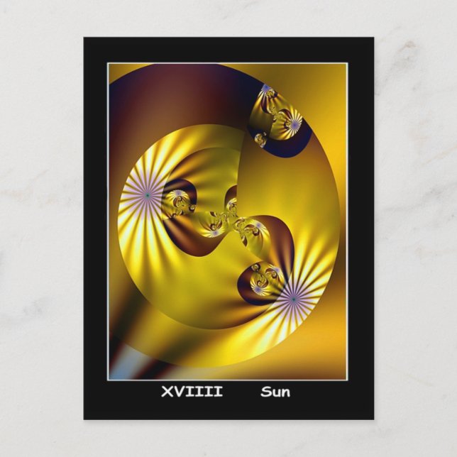 Sun Tarot Card Postkarte (Vorderseite)