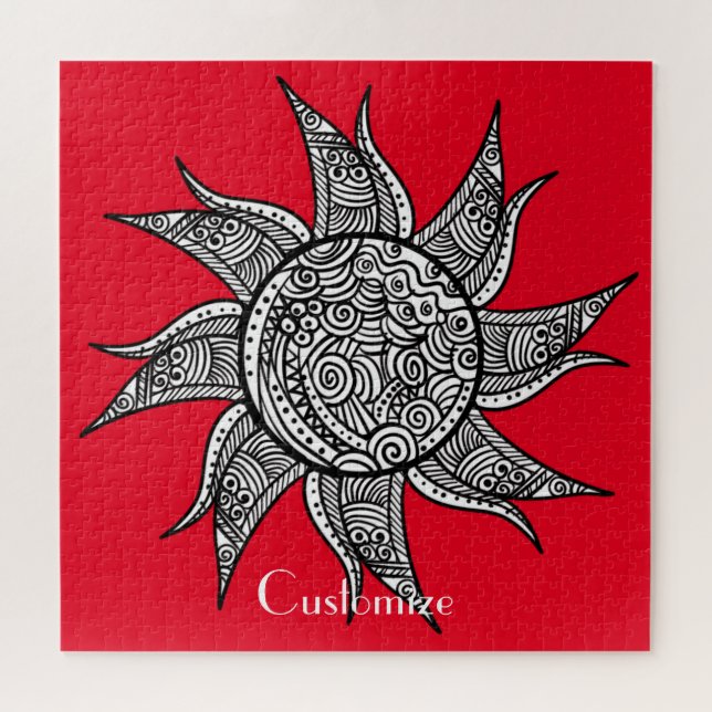 Sun Tattoo Thunder_Cove im Henna-Stil (Horizontal)