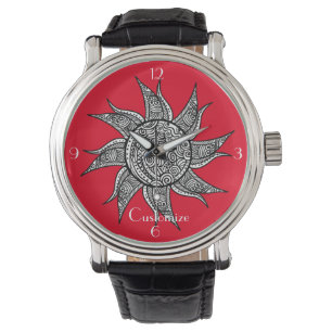 Sun Tattoo Thunder_Cove im Henna-Stil   Armbanduhr