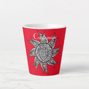 Sun Tattoo Thunder_Cove im Henna-Stil Milchtasse