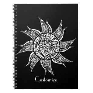 Sun Tattoo Thunder_Cove im Henna-Stil Notizblock