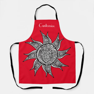 Sun Tattoo Thunder_Cove im Henna-Stil  Schürze