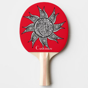 Sun Tattoo Thunder_Cove im Henna-Stil Tischtennis Schläger